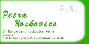 petra moskovics business card